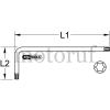 Industria CLASSIC TX-Winkelstiftschlüssel, Largo, T6