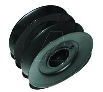 White DOUBLE V-BELT PULLEY 5.0 DIA