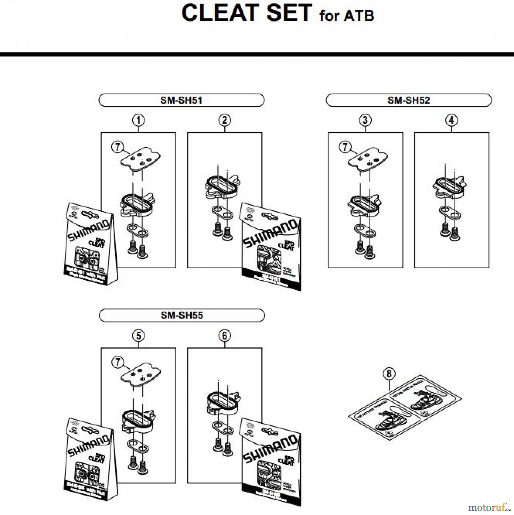  Shimano PD Pedal - Pedale Cleat-Set-ATB