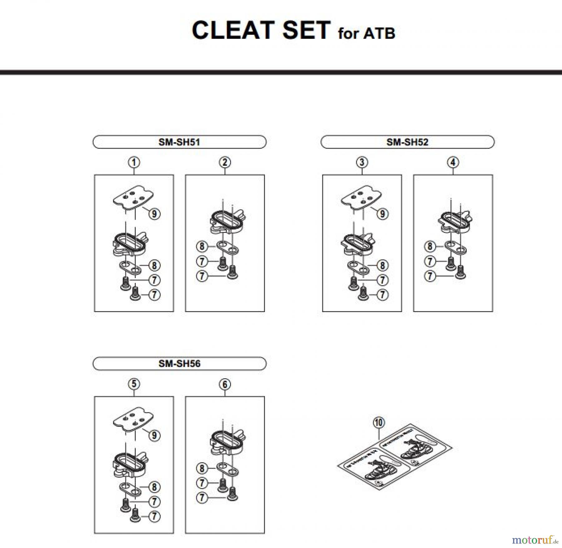  Shimano PD Pedal - Pedale Cleat-Set-ATB