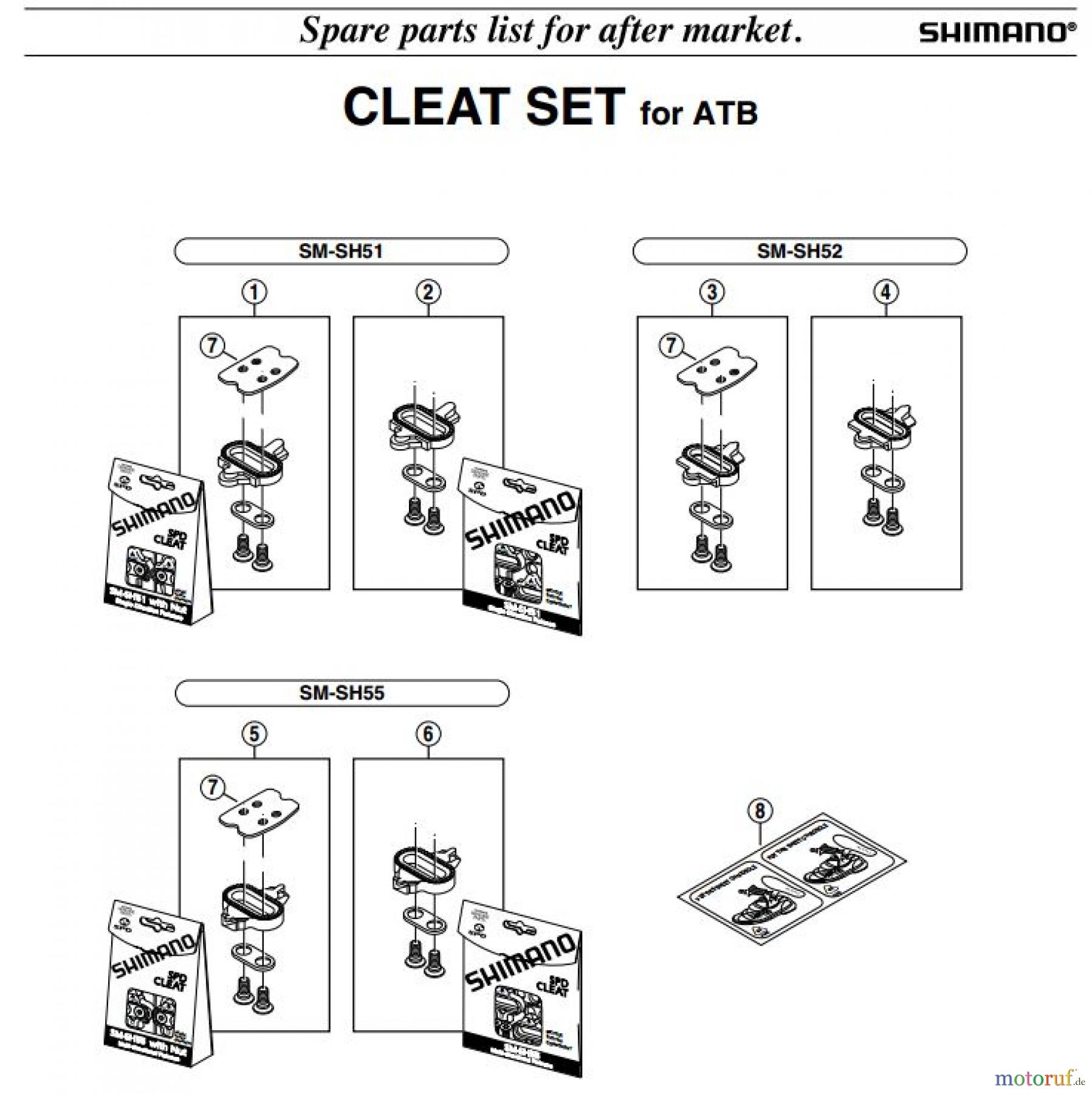  Shimano PD Pedal - Pedale Cleat-Set-For-ATB