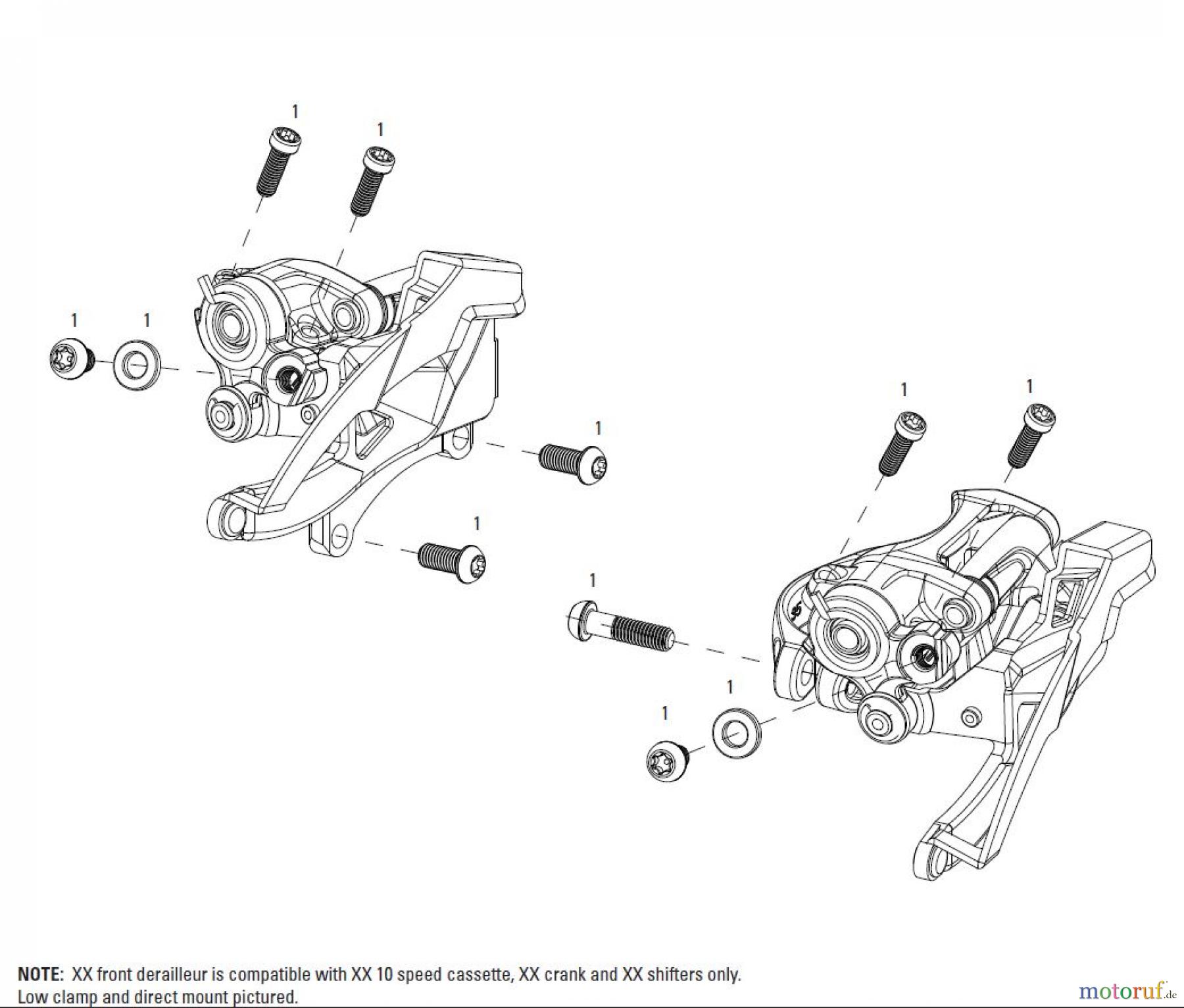  Sram Sram SRAM XX - FRONT DERAILLEUR 2x10 (2010-2012)