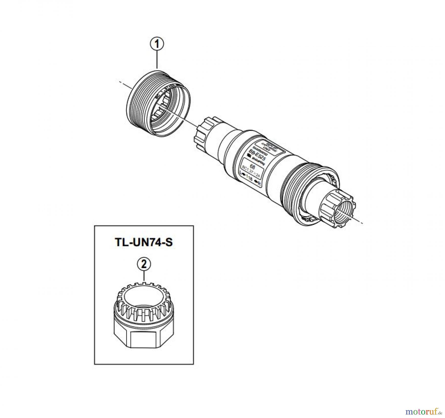  Shimano BB Bottom Bracket- Tretlager BB-ES25