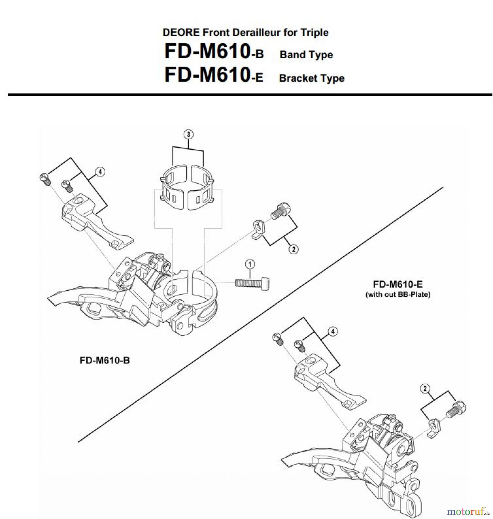  Shimano FD Front Derailleur - Umwerfer FD-M610