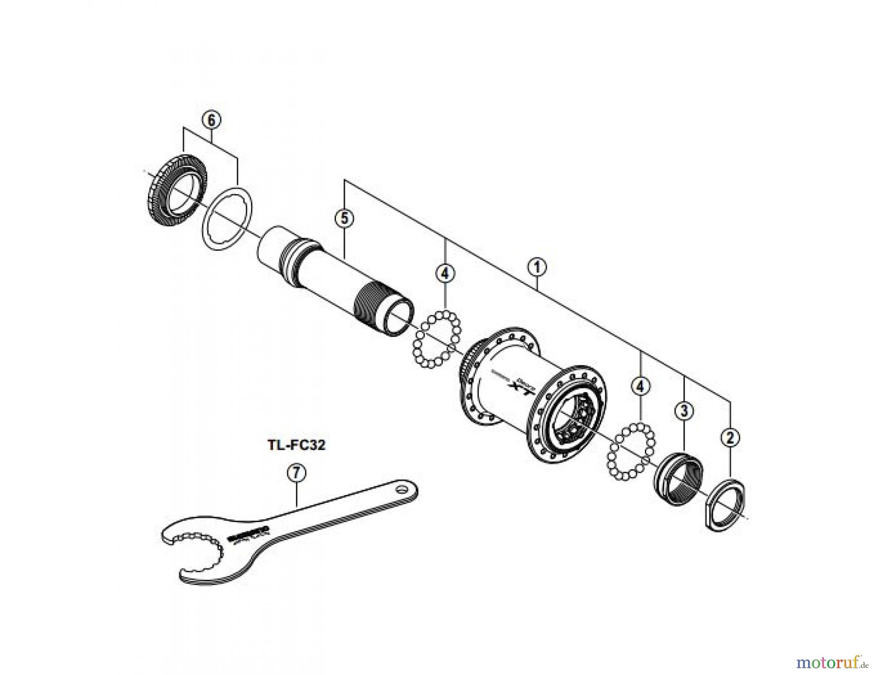  Shimano HB Hub - Vordere Nabe HB-M776