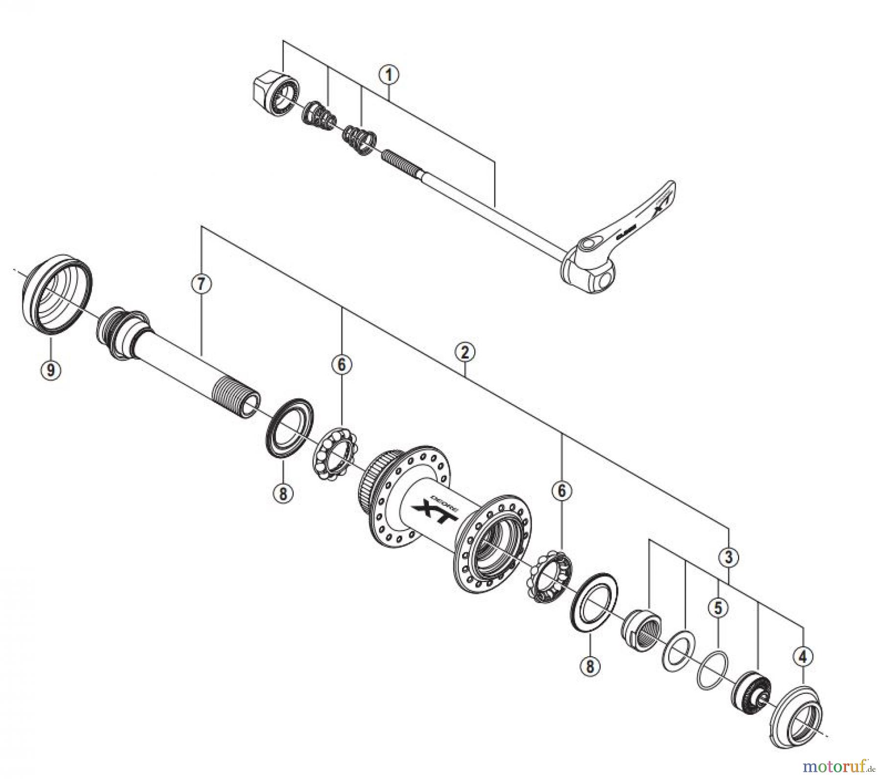  Shimano HB Hub - Vordere Nabe HB-M785