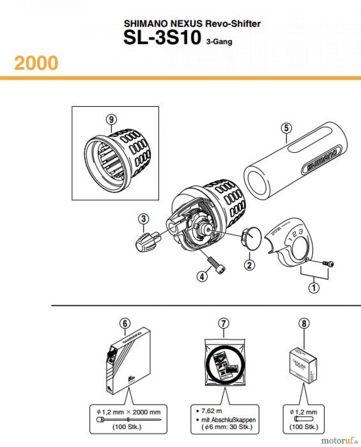  Shimano SL Shift Lever - Schalthebel SL-3S10-1847B