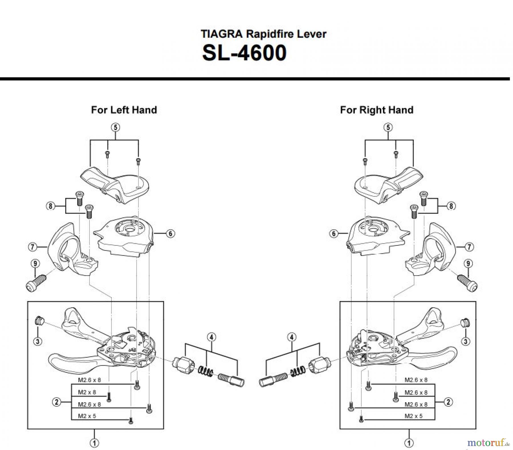  Shimano SL Shift Lever - Schalthebel SL-4600 TIAGRA Rapidfire Lever