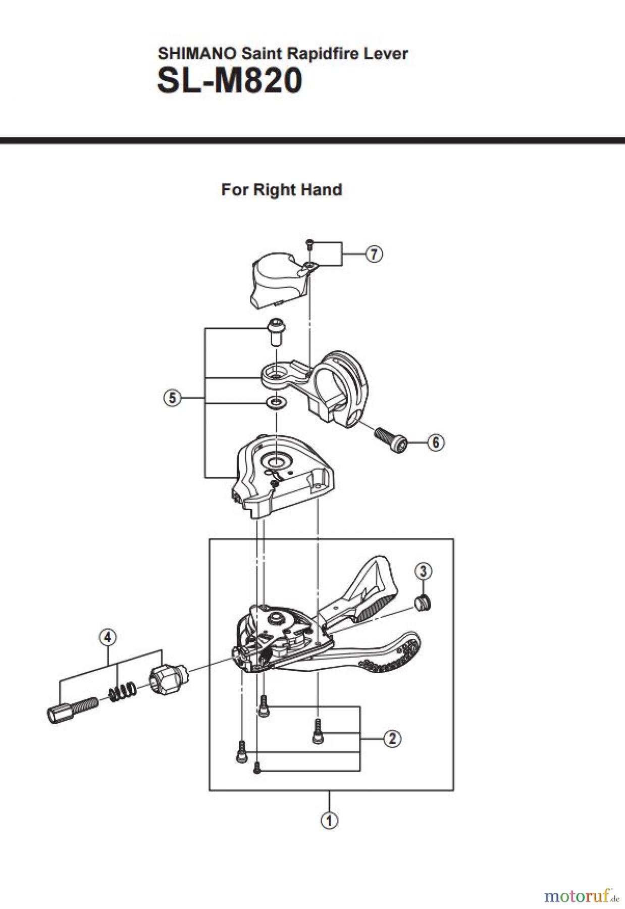  Shimano SL Shift Lever - Schalthebel SL-M820 -3393 SHIMANO Saint Rapidfire Lever