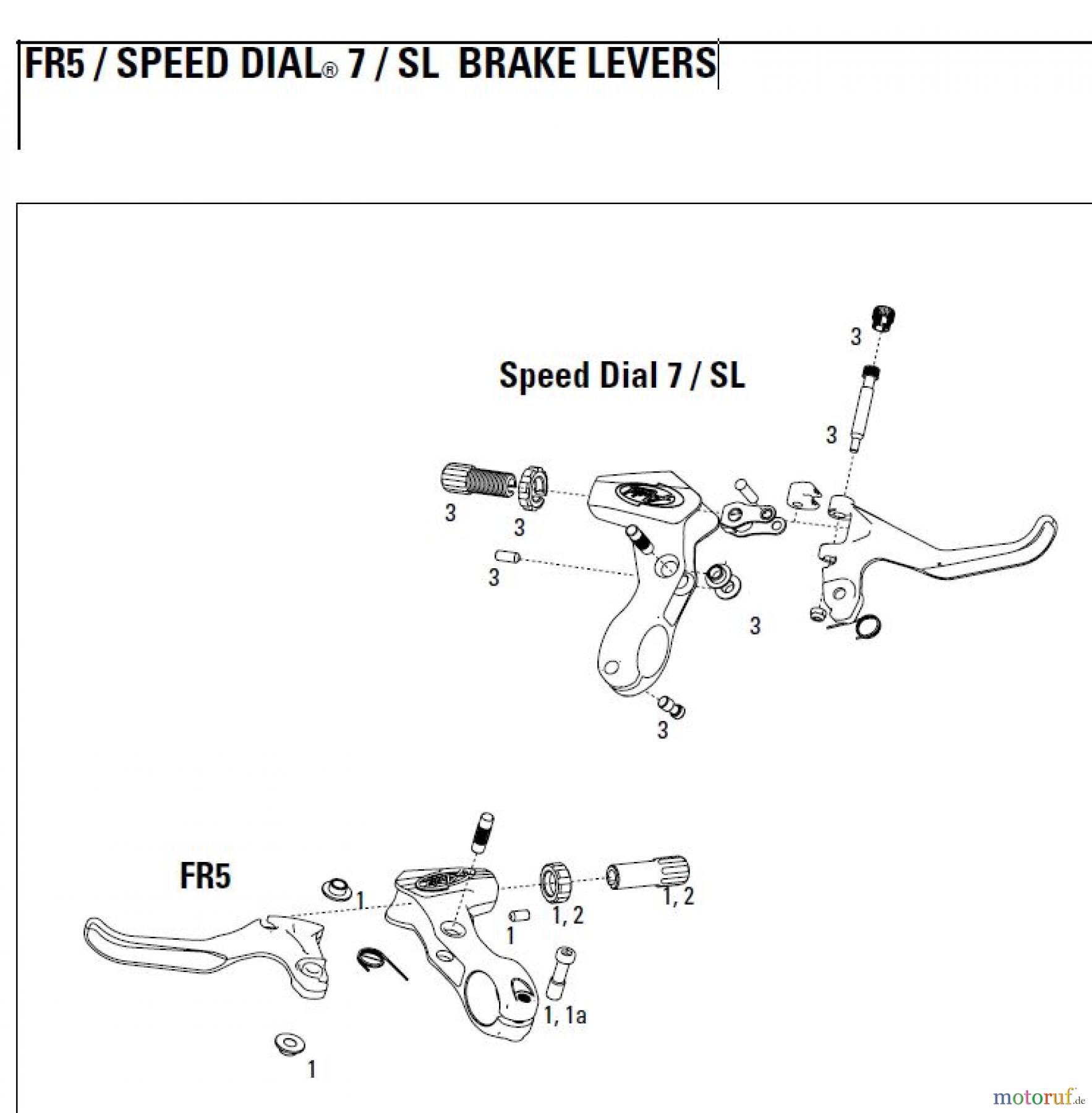  Sram avid BRAKE LEVERS FR5 / SPEED DIAL® 7 / SL BRAKE LEVERS