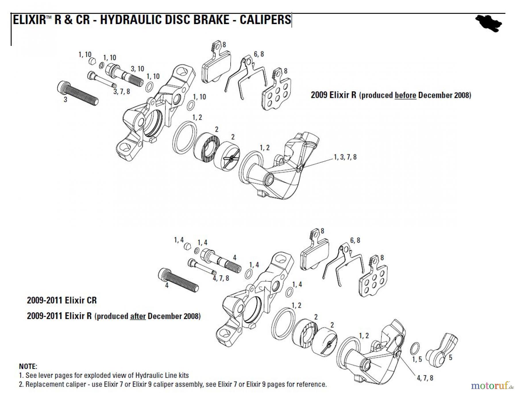  Sram avid HYDRAULIC DISC BRAKE - CALIPERS ELIXIR™ R & CR - HYDRAULIC DISC BRAKE - CALIPERS