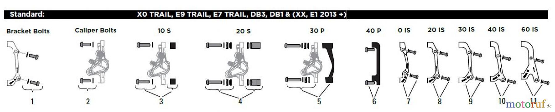  Sram avid BRACKETS & HARDWARE MOUNTING BRACKETS & TOWERS/SPACERS / HARDWARE Standard:X0 TRAIL, E9 TRAIL, E7 TRAIL, DB3, DB1 & (XX, E1 2013 +)