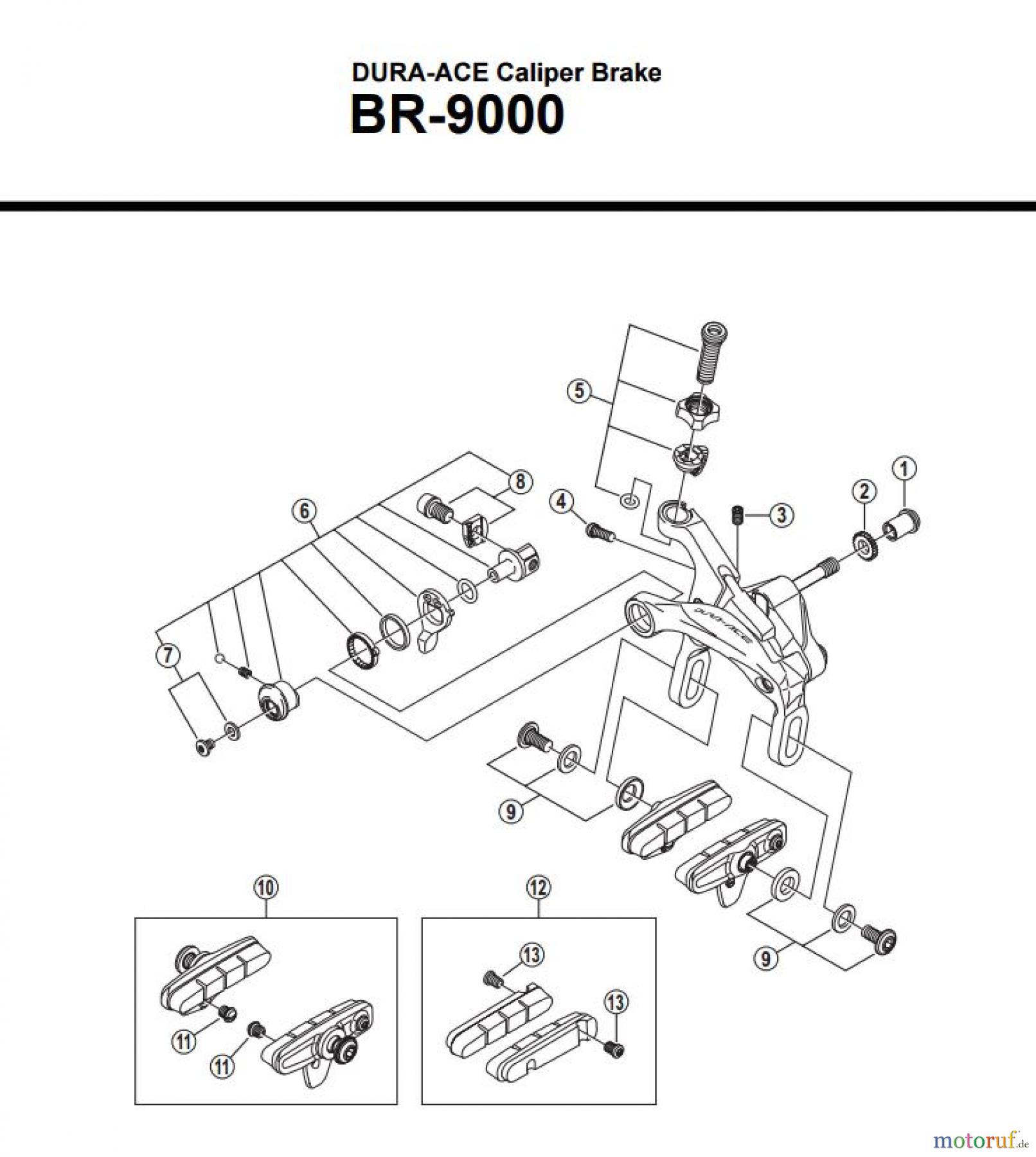  Shimano BR Brake - Bremse BR-9000 -3322 DURA-ACE Caliper Brake