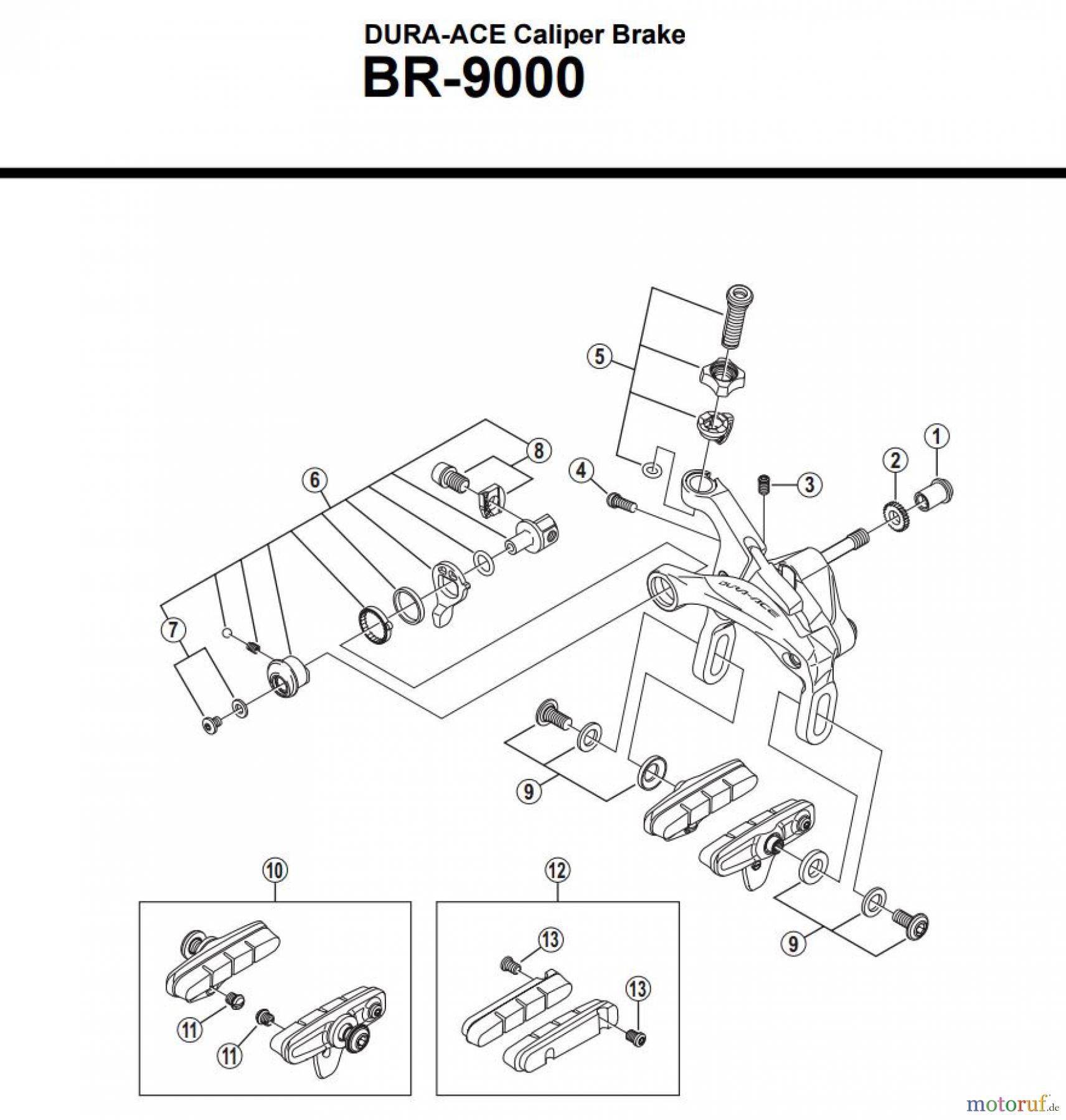  Shimano BR Brake - Bremse BR-9000 -3322A DURA-ACE Caliper Brake