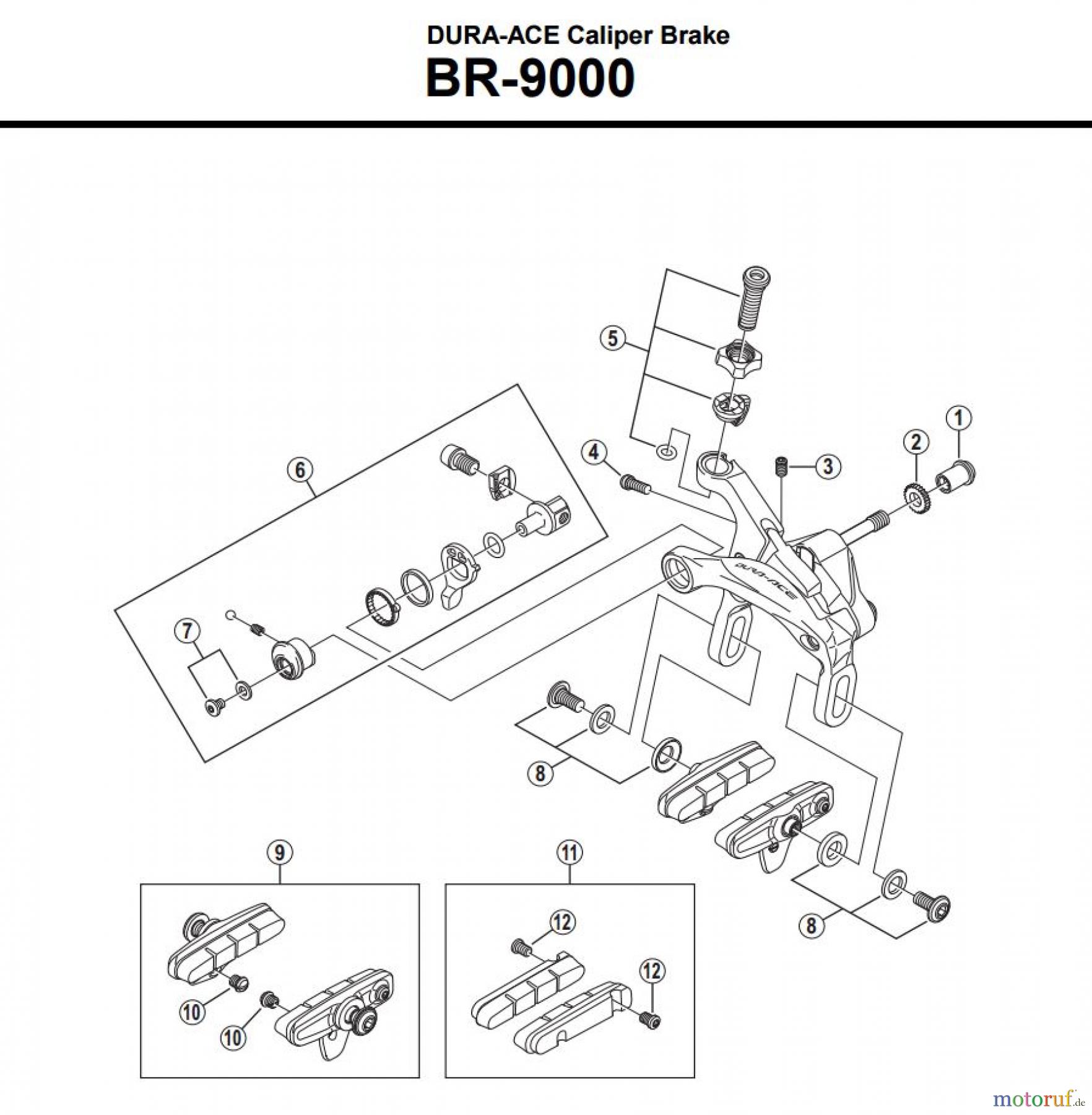  Shimano BR Brake - Bremse BR-9000 -3322C  DURA-ACE Caliper Brake