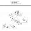 Shimano BR Brake - Bremse Listas de piezas de repuesto y dibujos BR-9010-R -3462  DURA-ACE Caliper Brake  For Rear