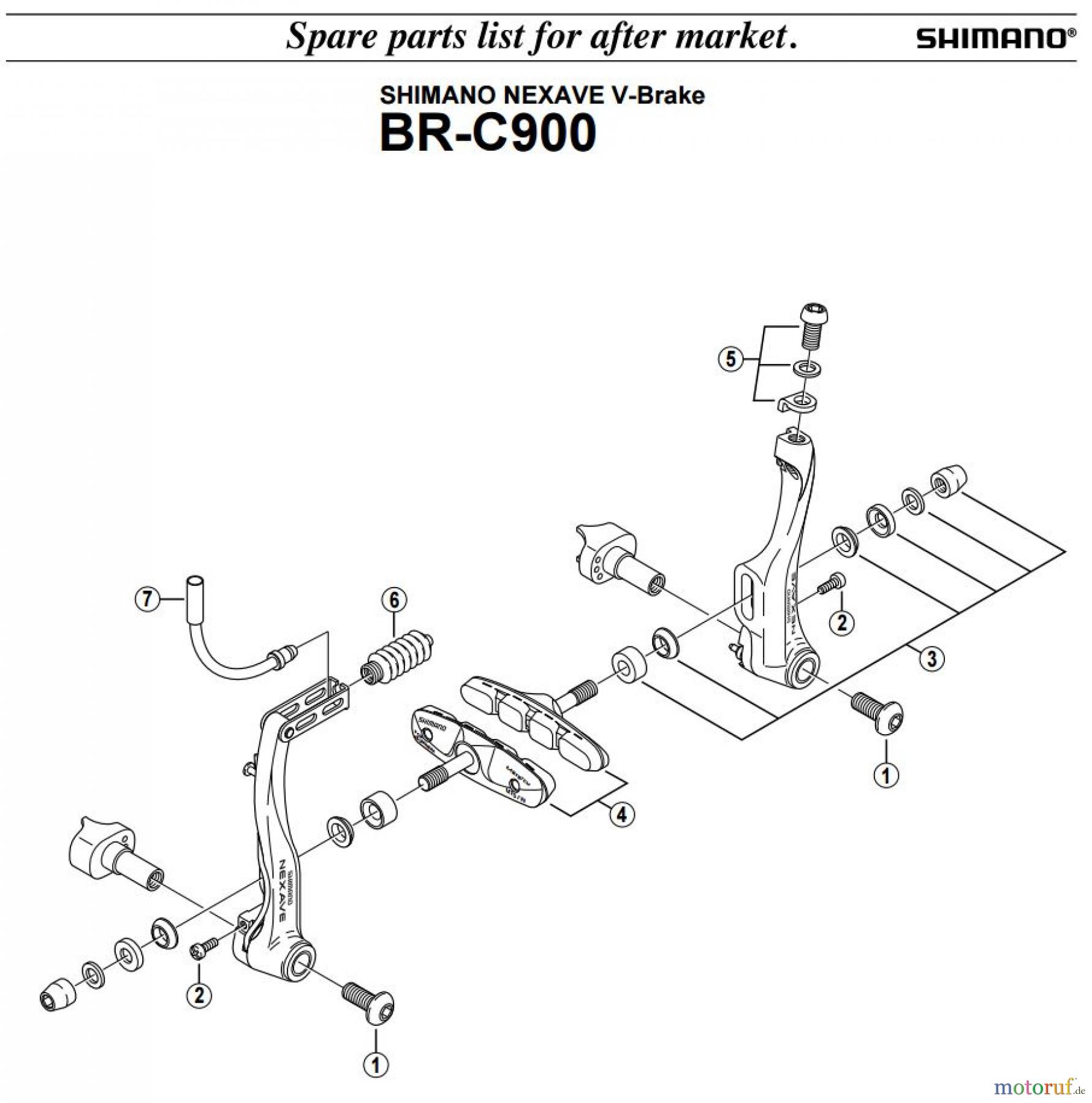  Shimano BR Brake - Bremse BR-C900 SHIMANO NEXAVE V-Brake