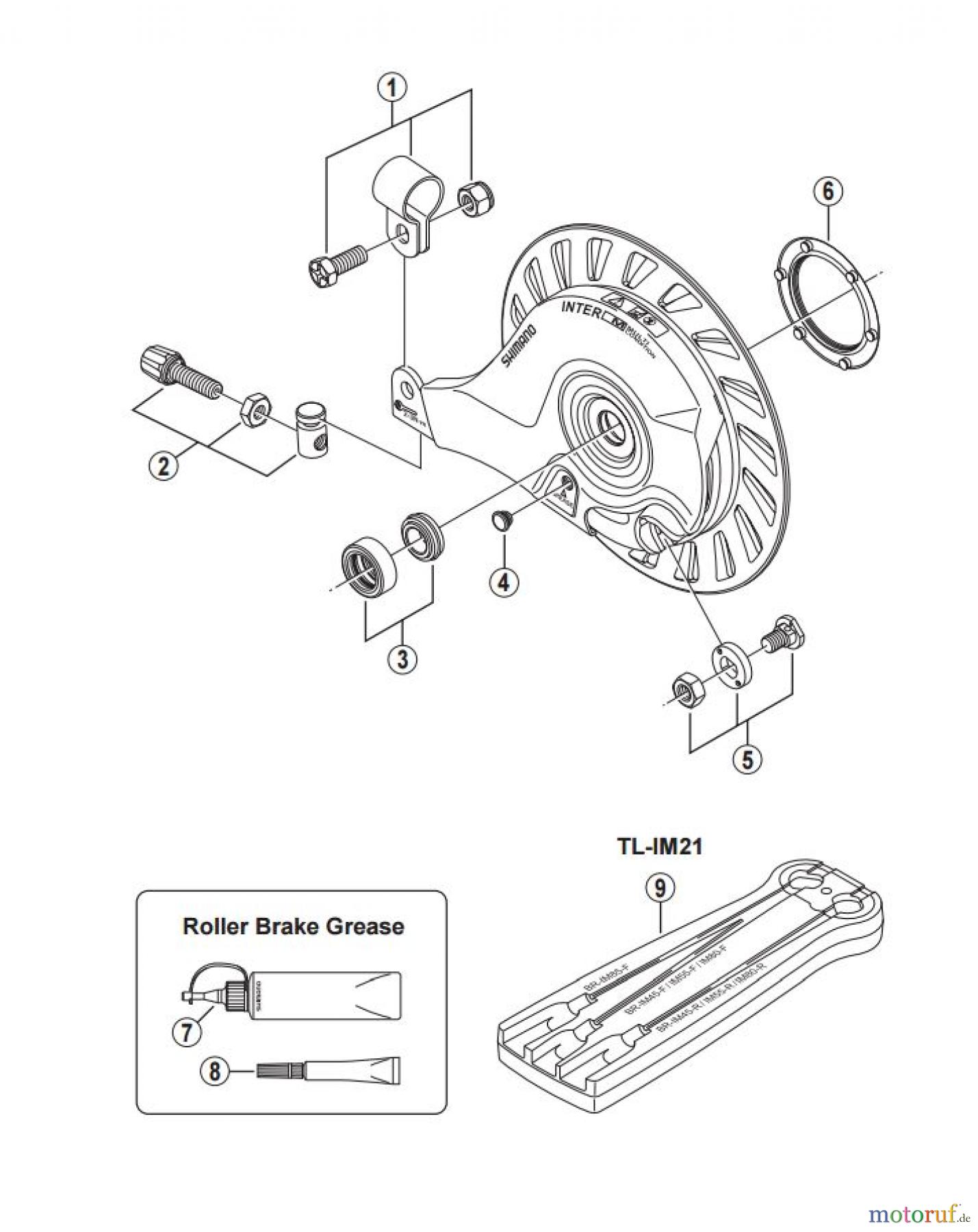  Shimano BR Brake - Bremse BR-IM55-R -3090  Roller Brake