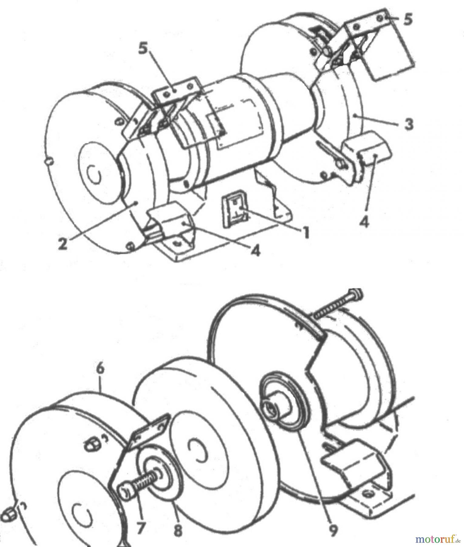  Güde Metallbearbeitung Schleifmaschinen Doppelschleifer DOPPELSCHLEIFER GDS 125 - 55114 FSL55114-01