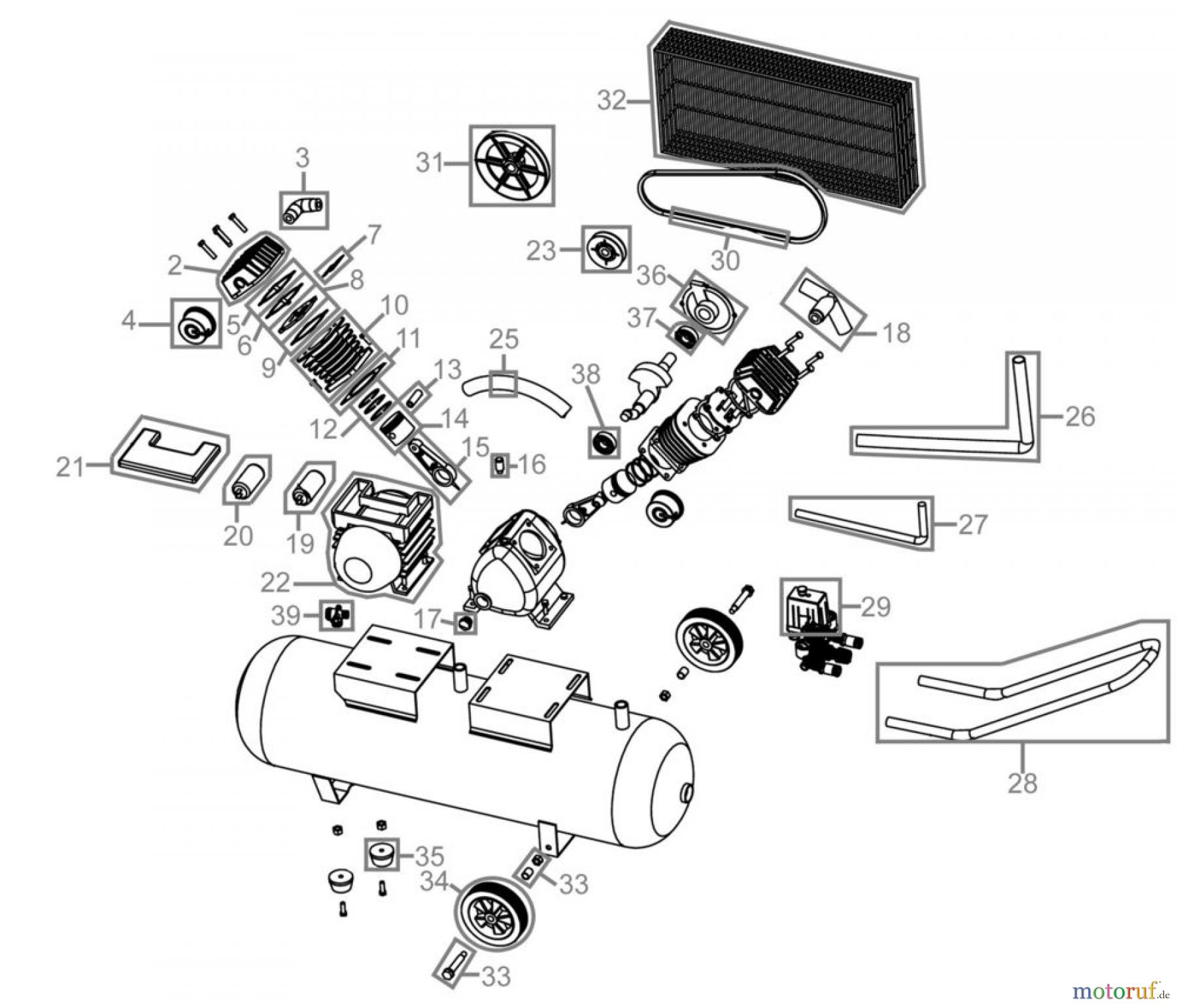  Güde Drucklufttechnik Kompressoren Ölgeschmiert bis 50l Kessel KOMPRESSOR 415/10/50 N - 50053 FSL50053-03  