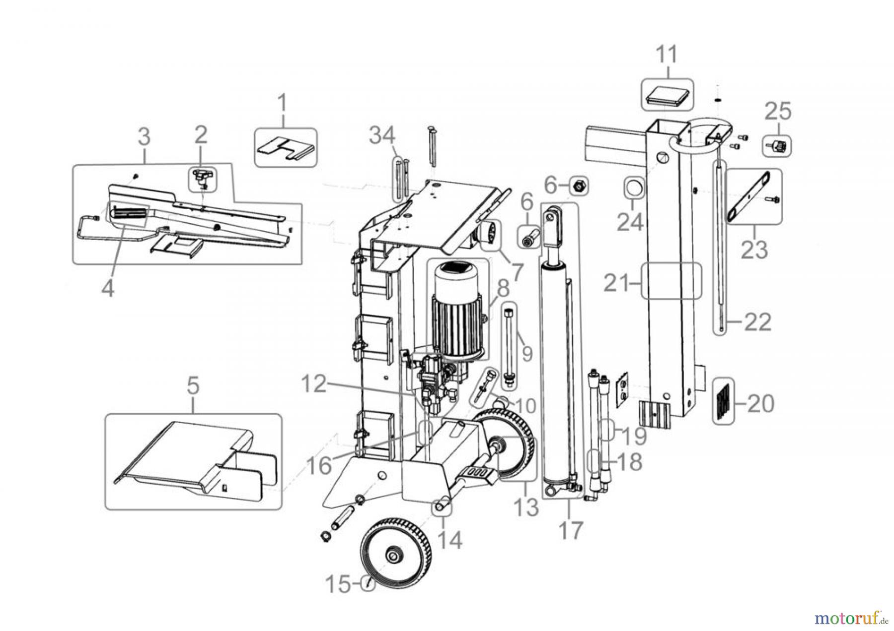  Güde Brennholzbearbeitung Holzspalter bis 7 t Spaltdruck HOLZSPALTER BASIC 6T/W - 02020 FSL02020-01  