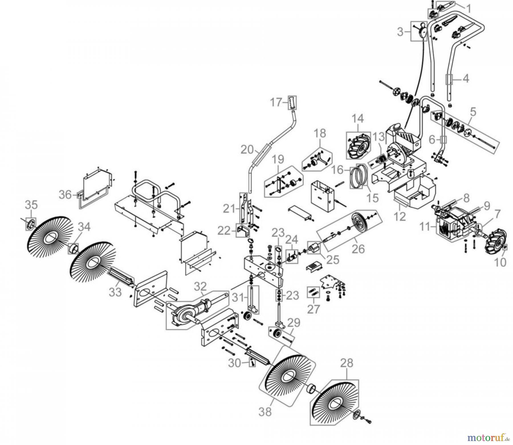  Güde Reinigungsgeräte Kehrmaschinen Benzin-Kehrmaschinen KEHRMASCHINE GKM 6,5 ECO 3 IN 1 - 16795 FSL16795-01 Seite 1