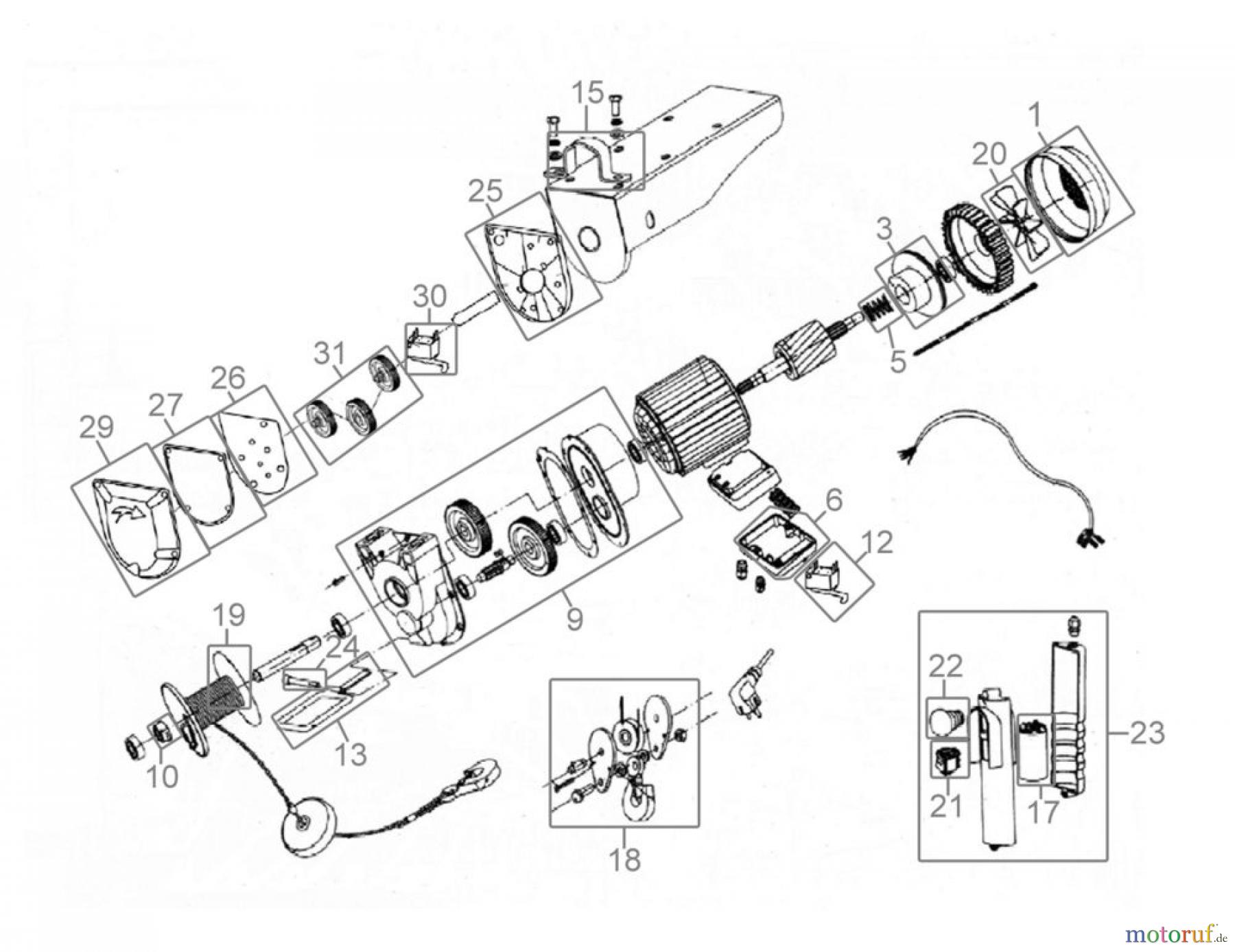  Güde Hebetechnik Seilzüge ELEKTRO-SEILZUG GSZ 100/200 - 55050 FSL55050-02  