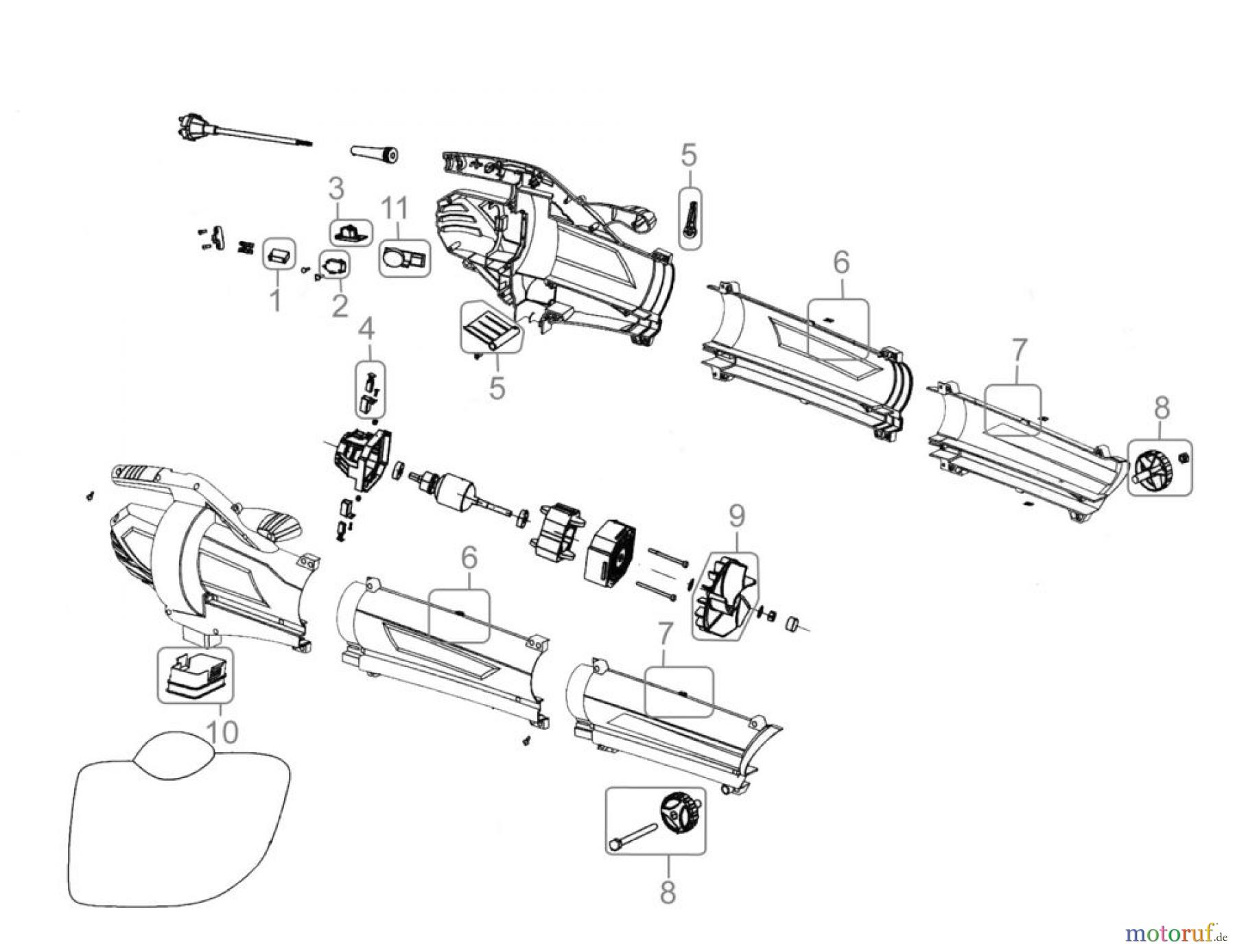  Güde Gartentechnik Laub-Sauger & Bläser Elektro LAUBSAUGER GLS 2600 VA - 94056 FSL94056-01