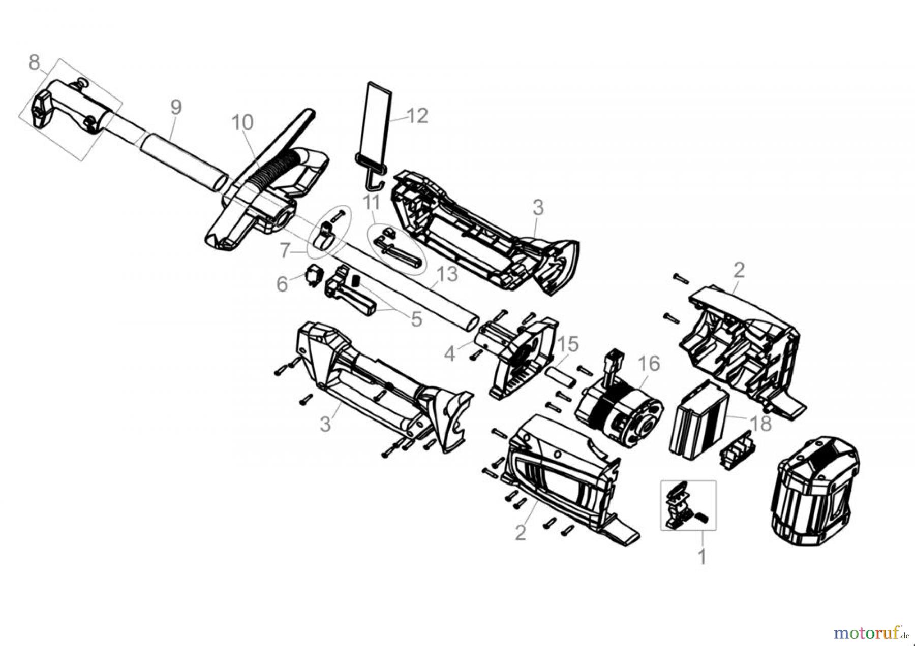  Güde Gartentechnik Kombigeräte Akku Antriebseinheit MOTOREINHEIT GME 36 - 95700 FSL95700-01