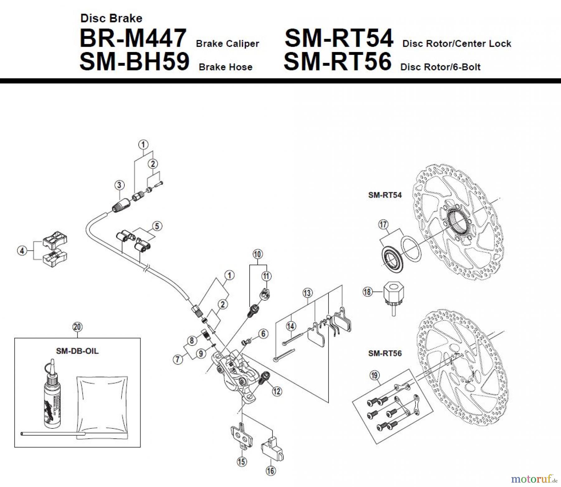  Shimano BR Brake - Bremse BR-M447 Disc Brake