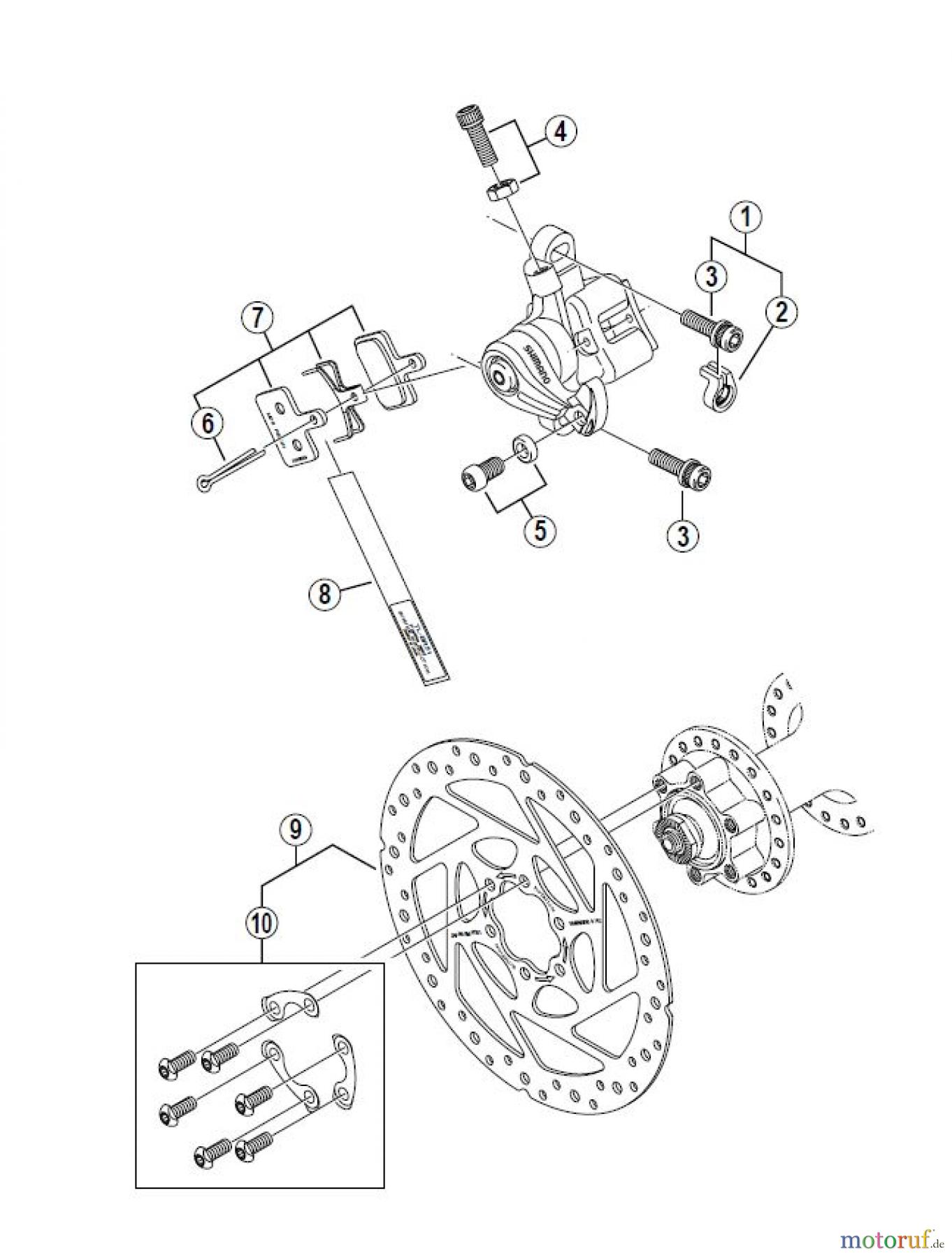  Shimano BR Brake - Bremse BR-M475-M-2180B Front Disc Brake