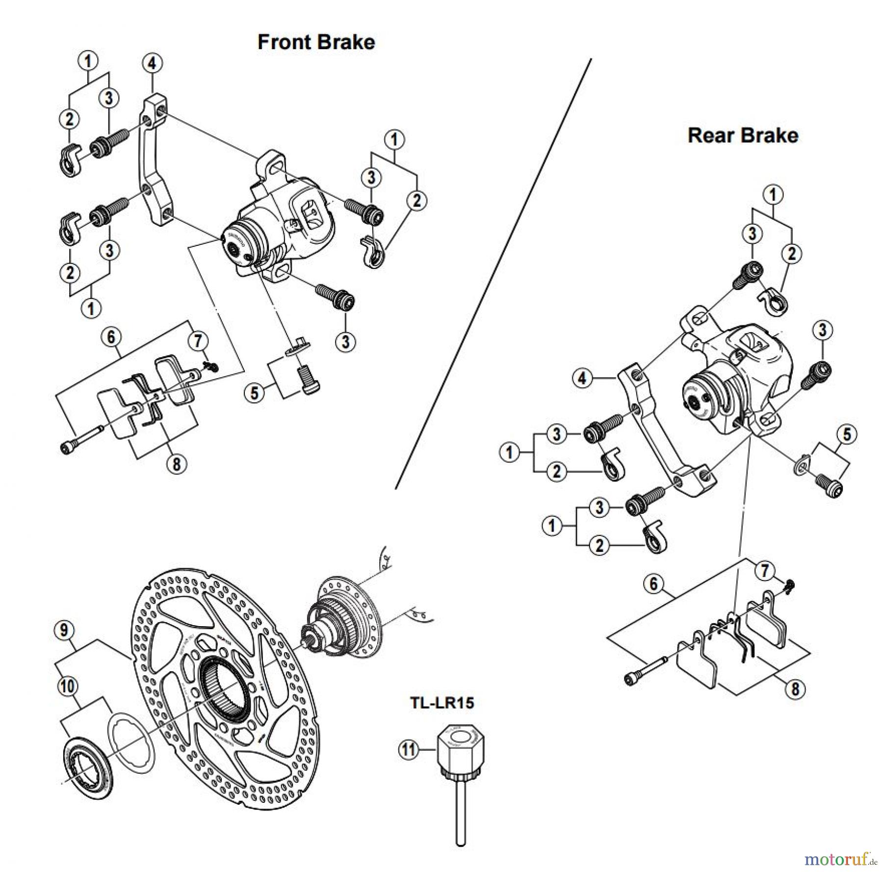  Shimano BR Brake - Bremse BR-M495-2394A SHIMANO Disc Brake