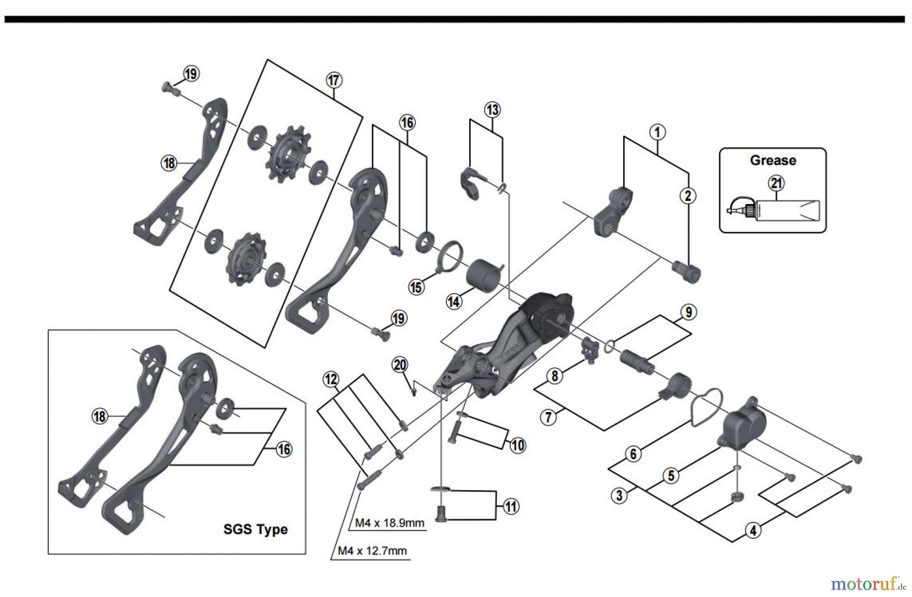  Shimano RD Rear Derailleur - Schaltwerk RD-M9000 -3787