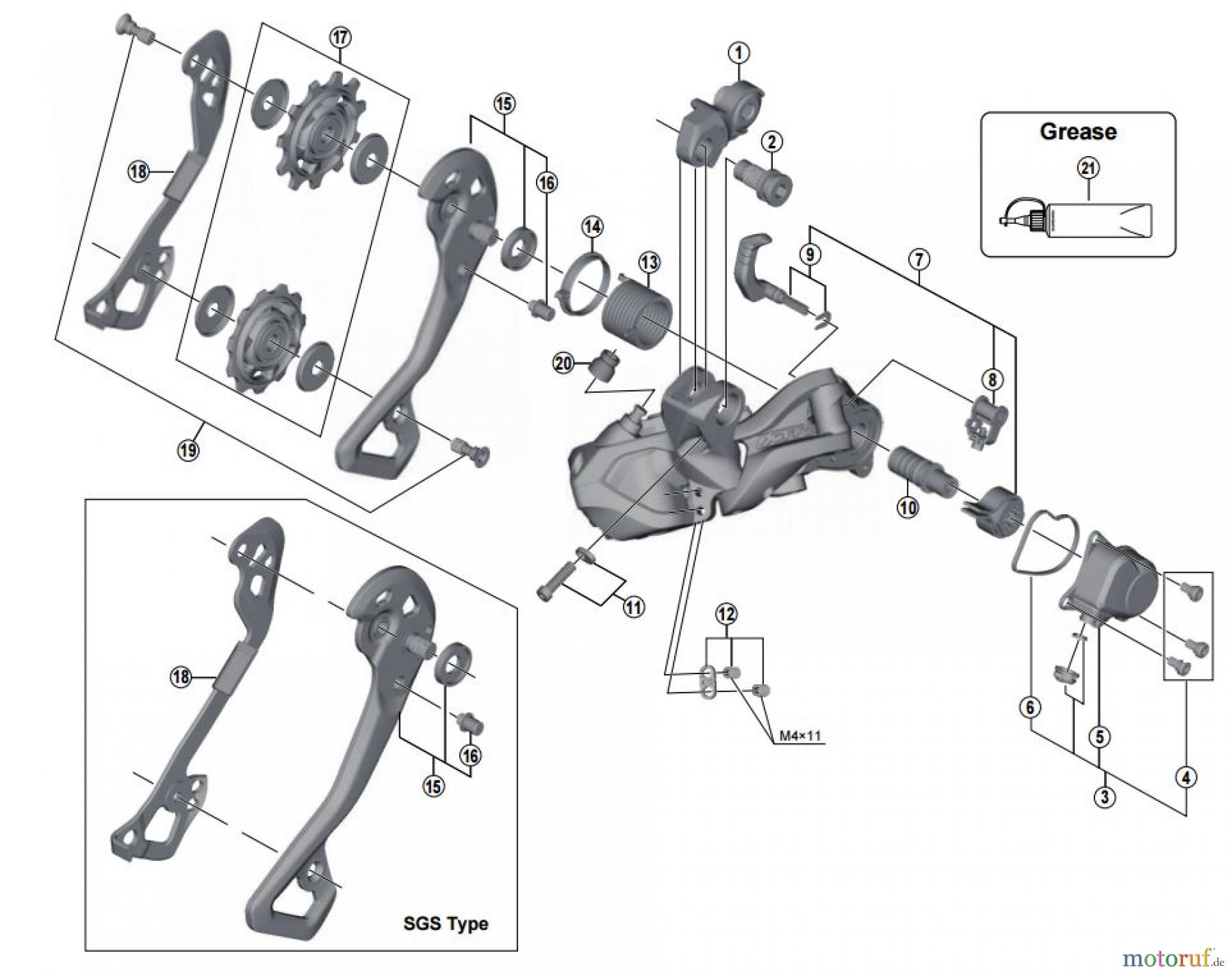  Shimano RD Rear Derailleur - Schaltwerk RD-M9050-3817A.