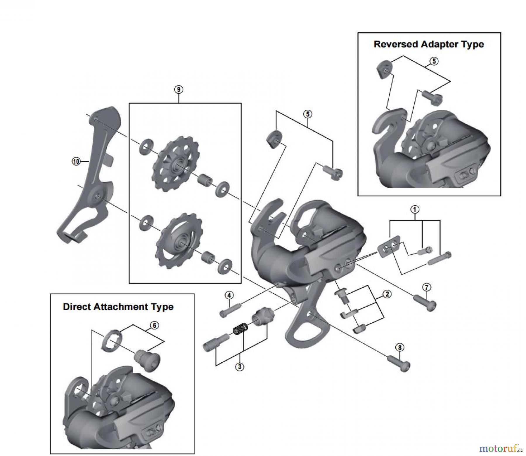  Shimano RD Rear Derailleur - Schaltwerk RD-TY300 SHIMANO TOURNEY  SCHALTWERK 6/7-FACH MIT ADAPTER SCHWARZ (2016)