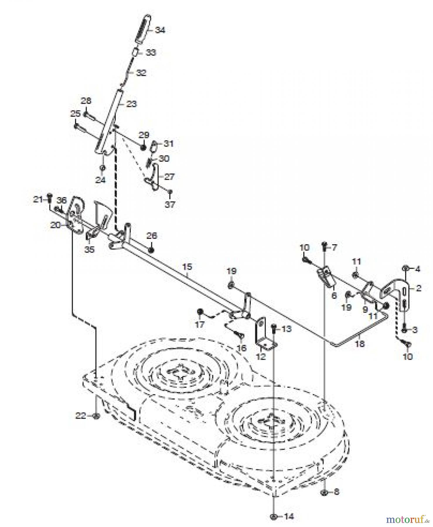  Global Garden Products GGP Frontmäher XM_Series 2006 FRNTMÄHWERK 85 MULCHING REGULIERUNG 