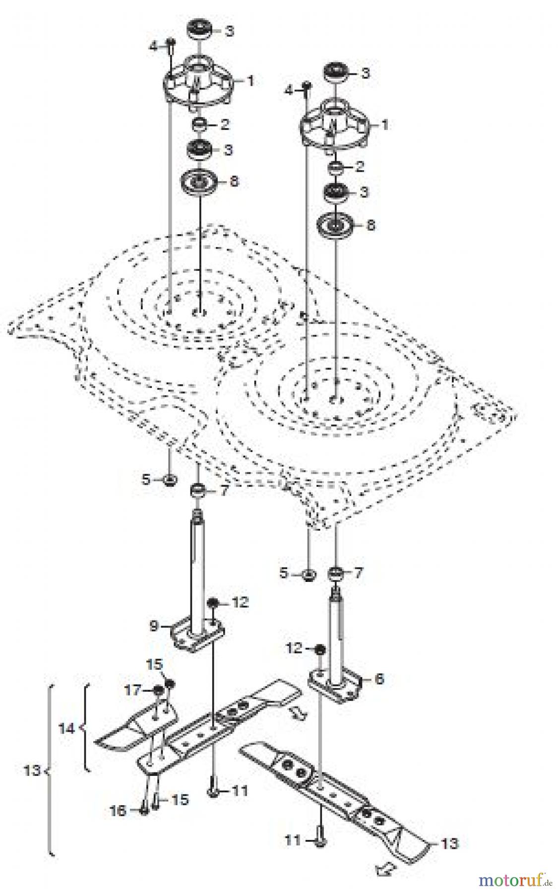  Global Garden Products GGP Frontmäher XM_Series 2006 FRONTMÄHWERK 92 MULCHING MESSERN