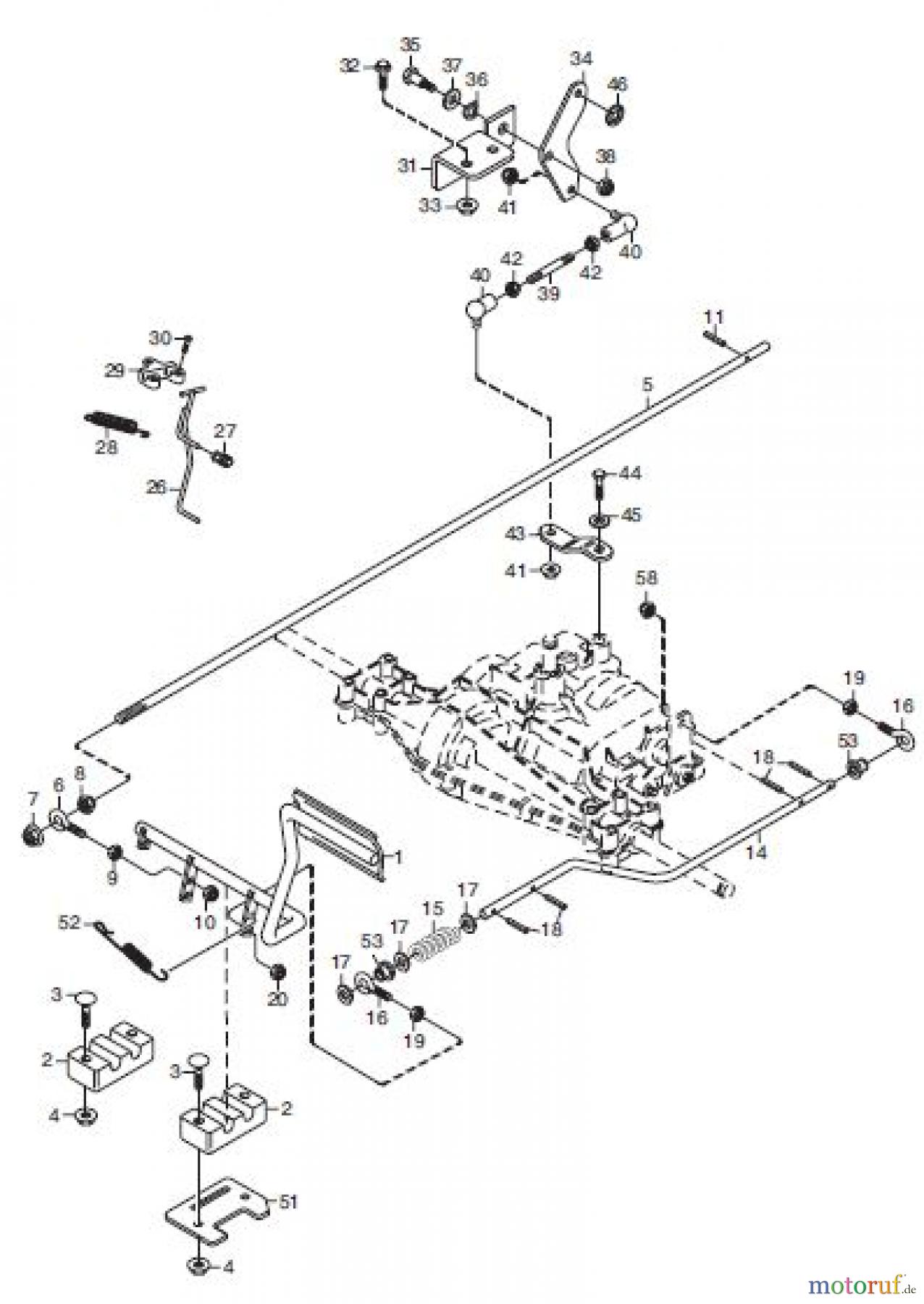  Global Garden Products GGP Frontmäher XM_Series 2006 XM 110- XM 130 FUßREGULIERUNG