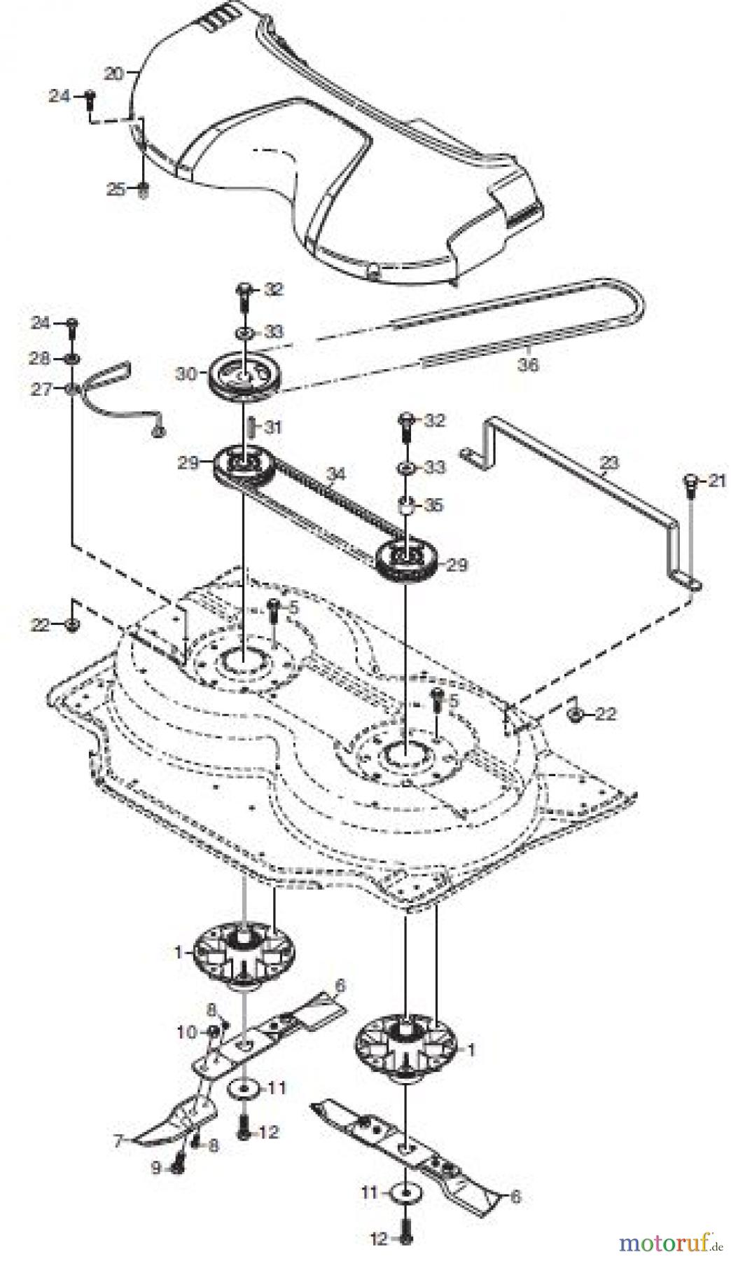  Global Garden Products GGP Frontmäher XM_Series 2007 XM   MÄHWERK 85C TRANSMISSION