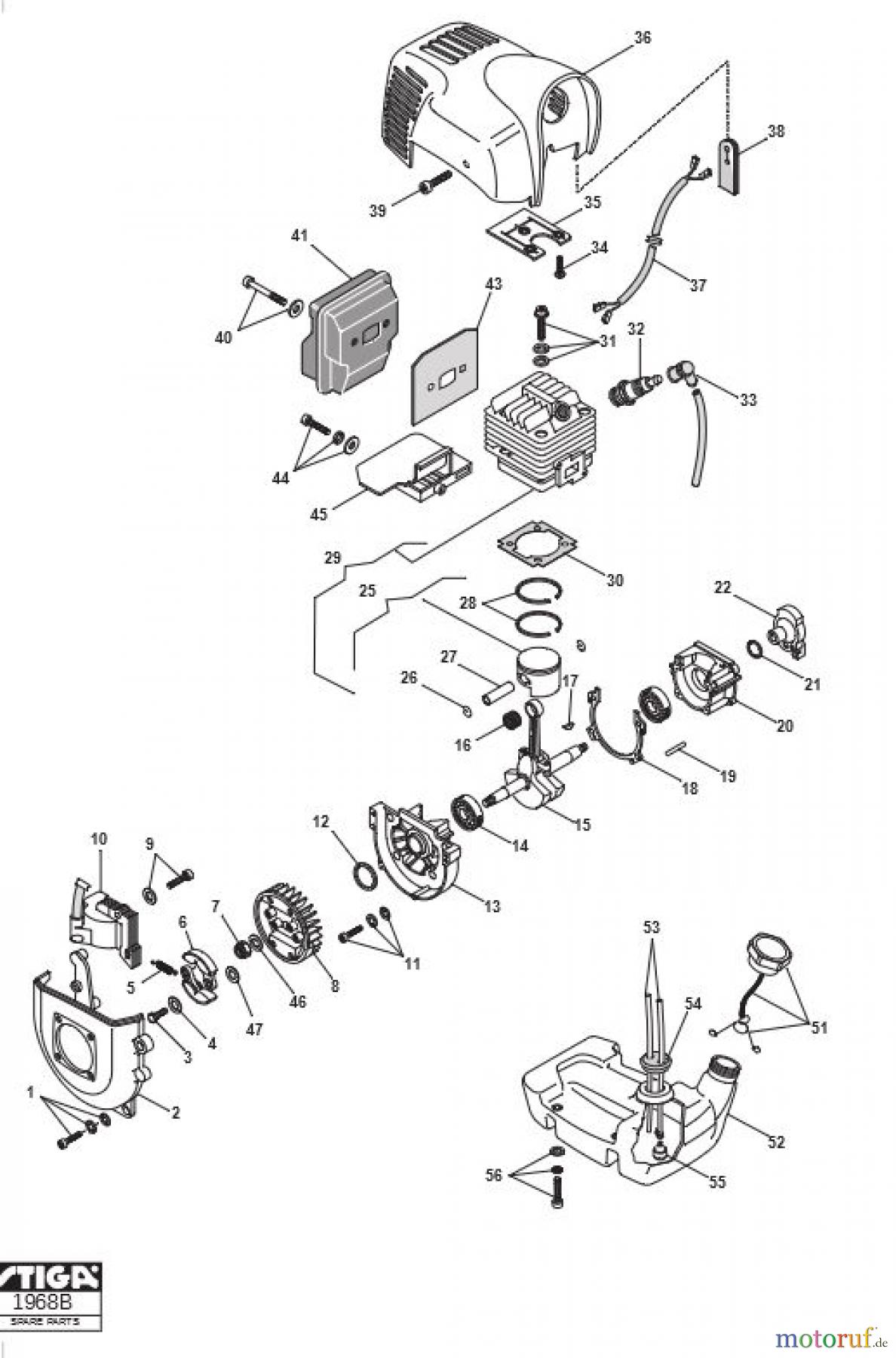  Stiga Motorsensen, Trimmer Baujahr 2007 2007 SB25D Engine 1