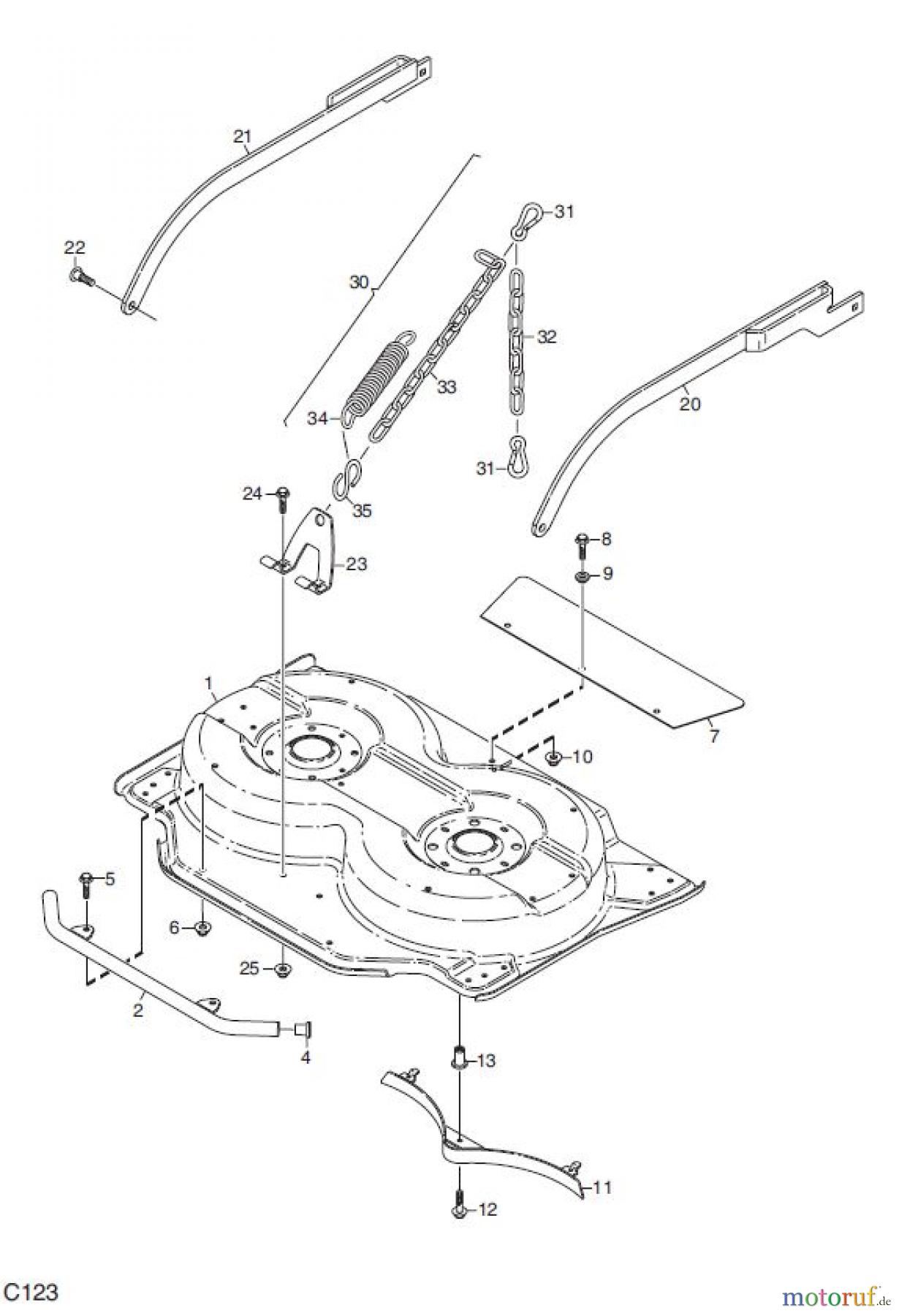  Global Garden Products GGP Frontmäher XM_Series 2008 XM MÄHWERK 85C RAHMEN