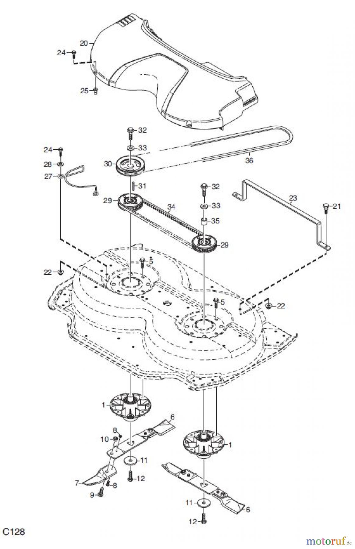  Global Garden Products GGP Frontmäher XM_Series 2008 XM MÄHWERK 95C TRANSMISSION