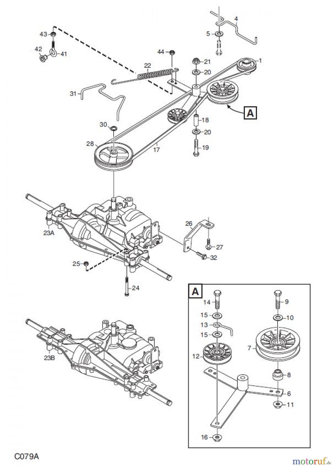  Global Garden Products GGP Frontmäher XM_Series 2008 XM 130 TRANSMISSION 