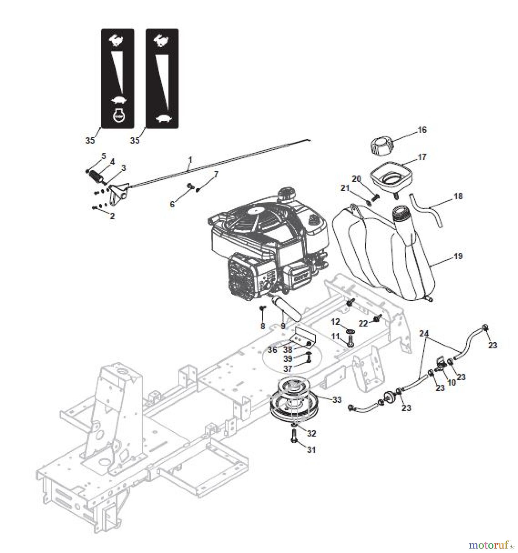  Global Garden Products GGP Aufsitzmäher Rider 66cm 2017 MJ 66 M Hydro Engine - B&S