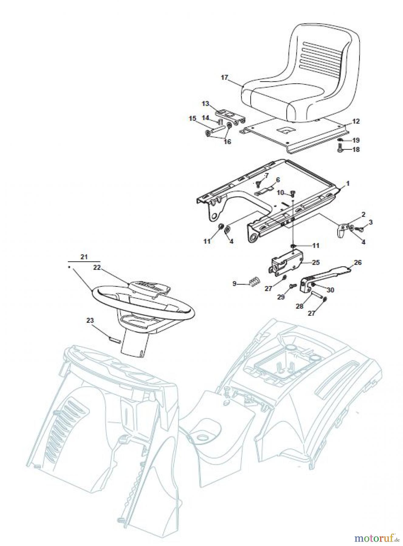  Global Garden Products GGP Aufsitzmäher Sammler Cellecting Pro 2017 TH4S 102 Hydro Seat & Steering Wheel