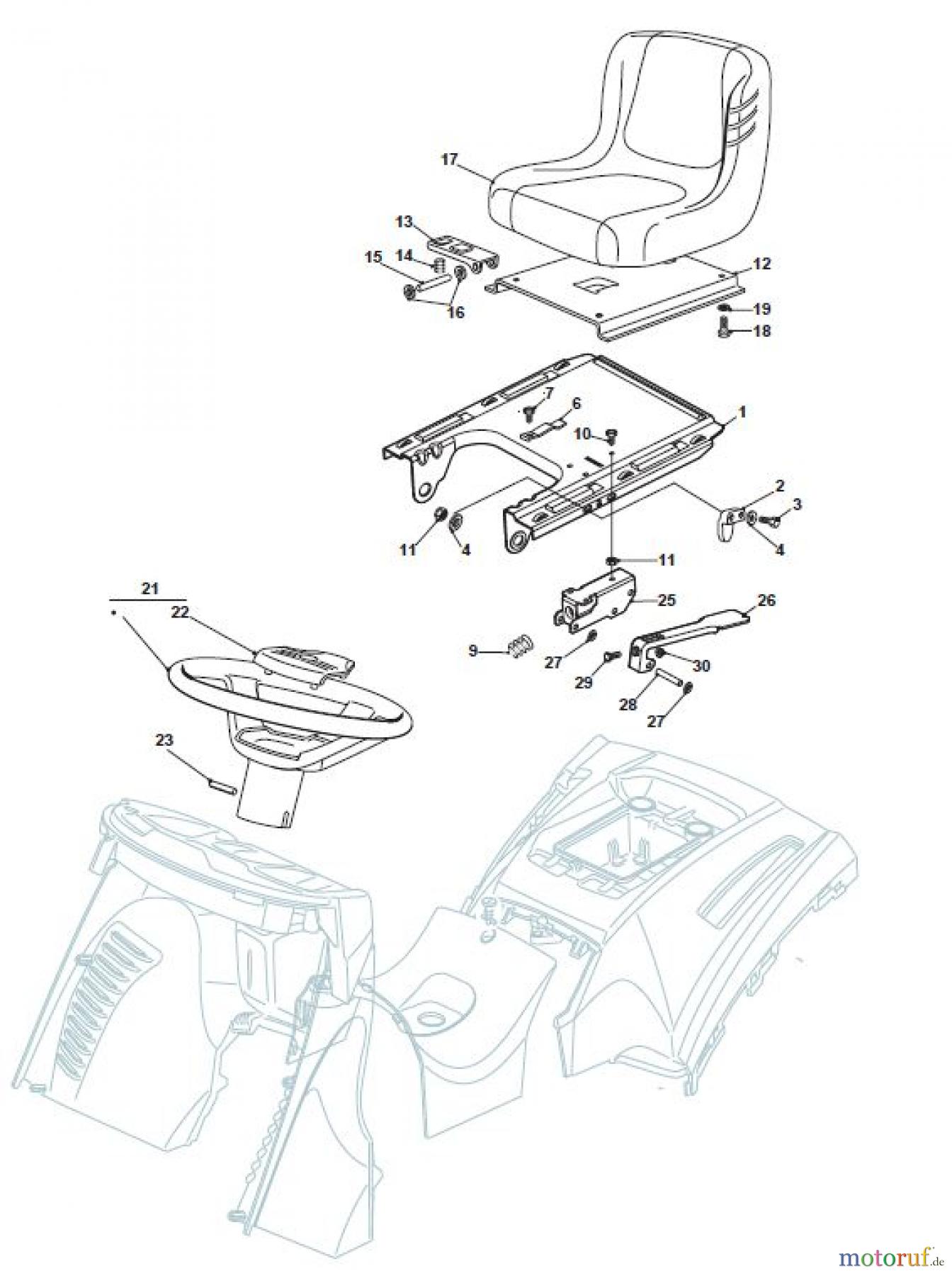  Global Garden Products GGP Aufsitzmäher Sammler Cellecting Pro 2017 TH4S 122 Hydro Seat & Steering Wheel