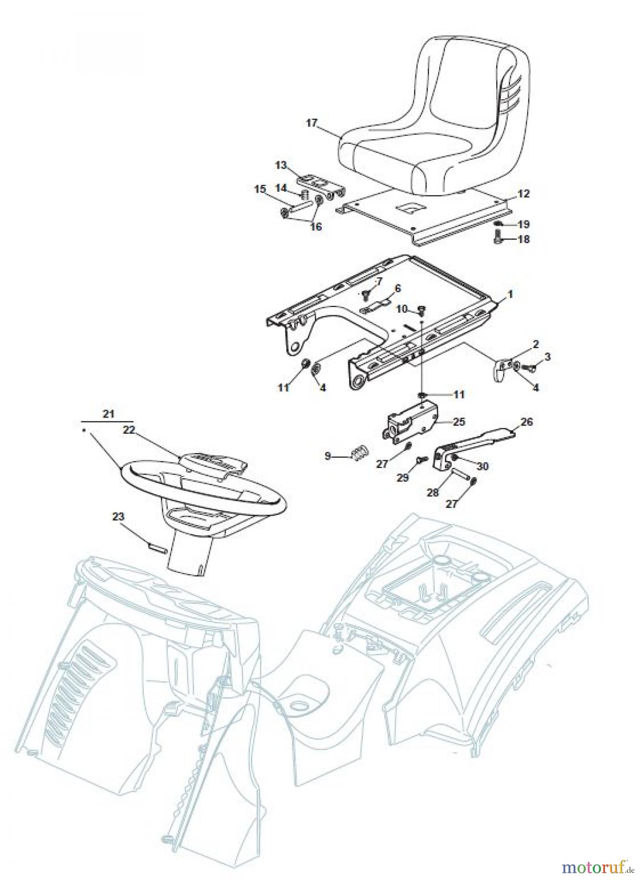  Global Garden Products GGP Aufsitzmäher Sammler Cellecting Pro 2017 TH4X 122 Hydro Seat & Steering Wheel