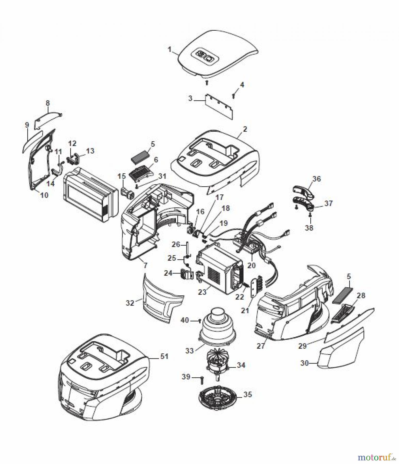  Global Garden Products GGP Rasenmäher Akku 2017 Mit Antrieb CRL-CSL 480 WS Li 80 - CRL-CSL 480 WSQ Li 80 Battery Motor Ass.y