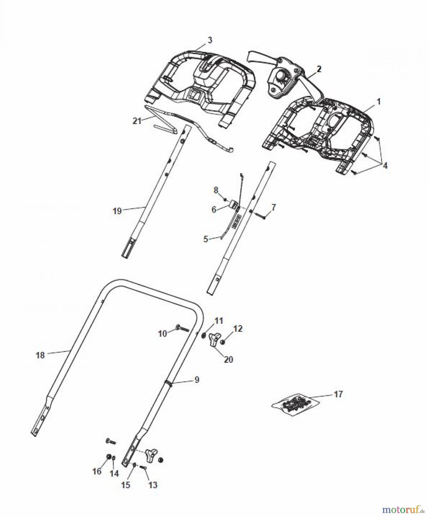  Global Garden Products GGP Rasenmäher Akku 2017 Mit Antrieb MP1 500 S Li 80 Handle