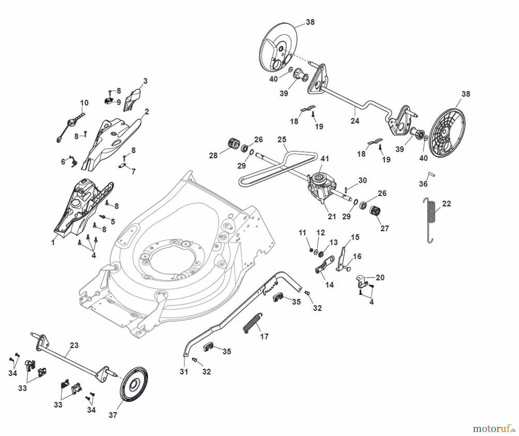  Global Garden Products GGP Rasenmäher Akku 2017 Ohne Antrieb MP1 500 Li 80 Deck And Height Adjusting